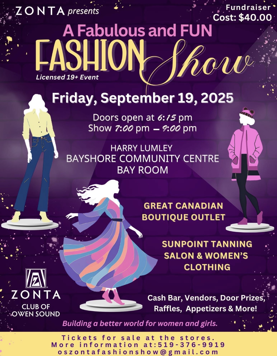 Event image Zonta Club if Owen Sound Fun & Fabulous Fashion Show